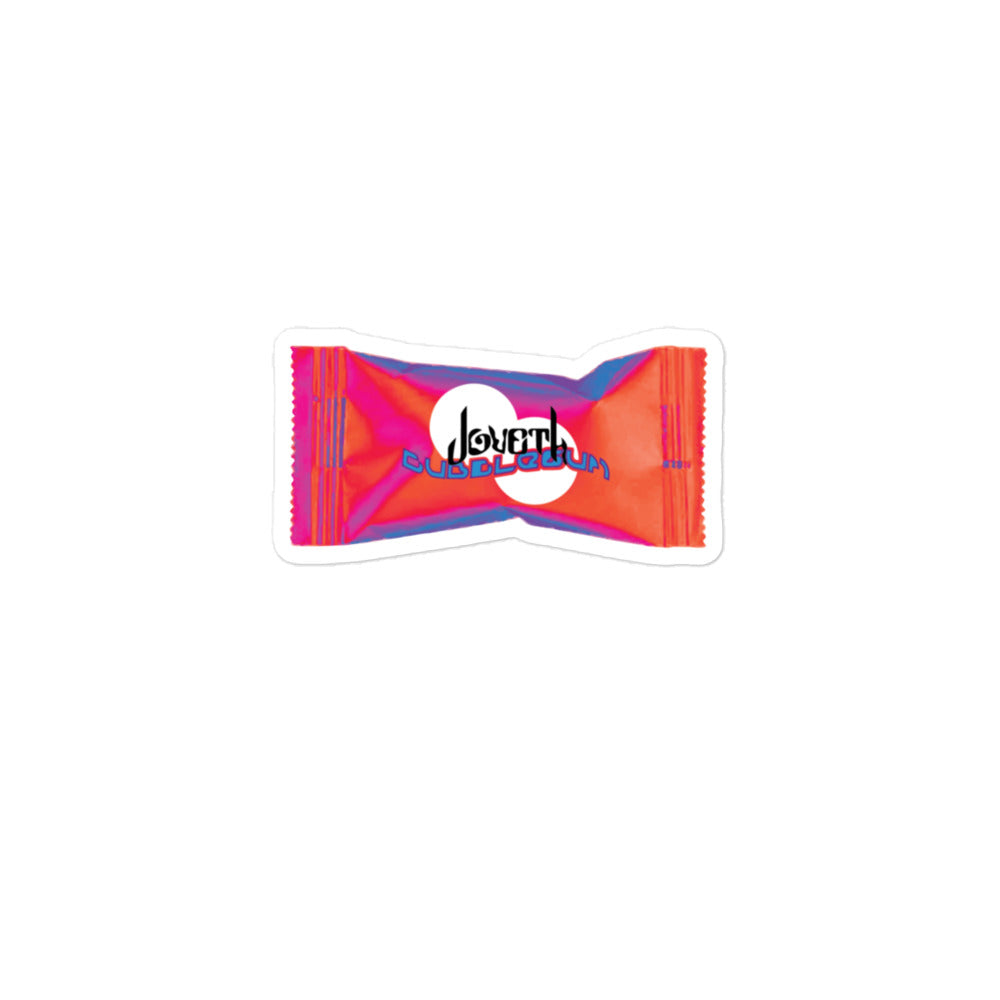Joveth Bubblegum Wrapper Sticker (3"x1.6")