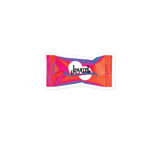 Joveth Bubblegum Wrapper Sticker (3"x1.6")