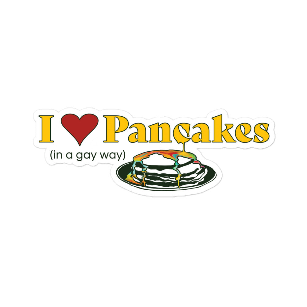 Nicole Sophia I Heart Pancakes (In a Gay Way) Sticker